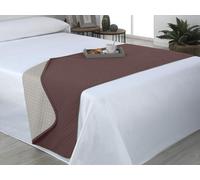 Estoralis - AVA | Corridore del Letto in Morbida Microfibra | Leggera e Double Face | Beige/Marrone | Per letto da 180 cm. (60 x 250 cm.) Durevole per la casa e l'hotel.