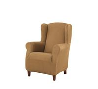 Estoralis | BERTA | Copripoltrona con orecchie | Tessuto elastico Beige | Per poltrona con Orecchie dimensione del tessuto da 70 a 110 cm. | Protettor | Adattabile a tutti i tipi di divani