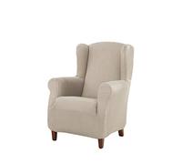 Estoralis Berta Copripoltrona Elasticizzate, Tessuto, Avorio, Poltrona con Orecchie