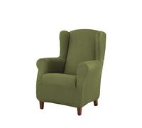 Estoralis Berta Copripoltrona Elasticizzate, Tessuto, Verde, Poltrona con Orecchie