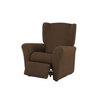 Estoralis | BERTA | Copripoltronacon relax moderno | Tessuto elastico Marrone | Per poltrona Relax dimensione del tessuto da 70 a 90 cm. | Protettore Poltrona | Adattabile a tutti i tipi di divani