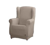 Estoralis | BORNEO | Copripoltrona con orecchie | Tessuto super elastico C/ 07 Taupe | Per poltrona a orecchioni da 70 a 110 cm. | Adattabile a tutti i tipi di bergère | Super regolabile