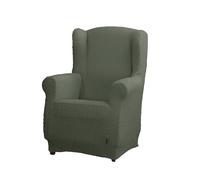 Estoralis | BORNEO | Copripoltrona con orecchie | Tessuto super elastico C/ 12 Verde scuro | Per poltrona a orecchioni da 70 a 110 cm. | Adattabile a tutti i tipi di bergère | Super regolabile