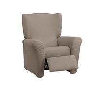 Estoralis | BORNEO | Copripoltrona relax | Tessuto super elastico C/ 07 Taupe | Per poltrona Relax da 70 a 90 cm. | Adattabile a tutti i tipi di poltrone relax | Super regolabile