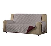 Estoralis | EDEN | Copridivano in stile moderno | Tessuto trapuntato reversibile | Rosso/Beige | Per divano a 4 posti | Dimensioni del tessuto 190 x 220 cm (larghezza per altezza)