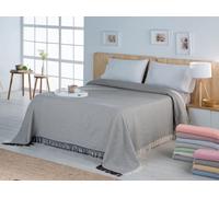 Estoralis | TORINO | Trapunta Divano Multiuso | Copriletto, Coperta Foulard | Verde | Plaid Letto, Copridivano, Pratico e Morbido Confortevole (230 x 260 cm. AnchoxAlto) | Con Frange