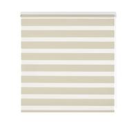 Estoralis | VERA | Tenda a Rullo Notte e Giorno moderna | Doppio Tessuto Tinta Unita | Beige | 145 x 180 cm (larghezza/altezza) dimensione del tessuto 142 x 175 cm. | Tende per finestre e porte