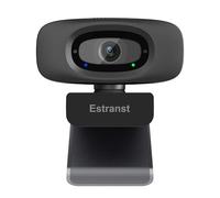 Estranst Webcam USB con copertura privacy e microfono con cancellazione del rumore, funziona con Zoom Teams YouTube Xbox, videocamera Web esterna 1080P per computer portatile Mac PC desktop monitor