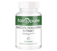Estratto di Bacopa Monnieri 1500 mg - 120 capsule, vegan, 20% bacosidi | fair...