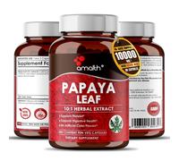 Estratto di foglie di papaia in polvere 10:1 (Carica papaya) 10000 mg 90...