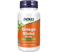 Estratto di Ginkgo Biloba 24% 60 mg 120 - 240 capsule vegetali Now Foods