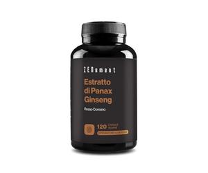 Estratto di Panax Ginseng - 50 mg Ginsenosidi per Capsula, 2375 mg Equivalenti alla Pianta Intera - Vegano, Senza Additivi, Senza OGM - 120 Capsule - Zenement