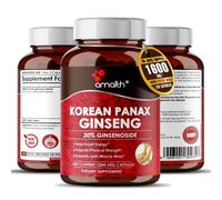 Estratto di Panax Ginseng Rosso Coreano Radice 20% Ginsenosidi 1600mg 120...