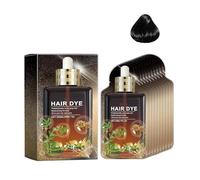 Estratto di piante Crema per tinte per capelli non danneggiati, tintura per capelli a bolle botanica, trattamento da colorare di shampoo a base di piante naturali (Black)