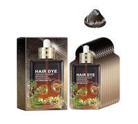 Estratto di piante Crema per tinte per capelli non danneggiati, tintura per capelli a bolle botanica, trattamento da colorare di shampoo a base di piante naturali (Chestnut Brown)