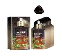 Estratto di piante Crema per tinte per capelli non danneggiati, tintura per capelli a bolle botanica, trattamento da colorare di shampoo a base di piante naturali (Brown Black)