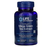 Estratto di tè verde mega decaffeinato Life Extension (estratto di tè verde decaffeinato), estratto di tè verde decaffeinato, 100 capsule vegetali