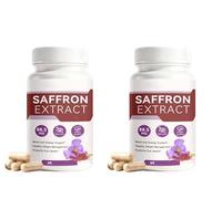 Estratto di zafferano 88,5MG- Zafferano puro| sostenere Energia e Umore| Occhi, pelle e cuore (60 grani),2Pcs