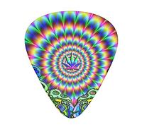 Estratto fungo colorato Mandala stampato plettri per chitarra personalizzata 12 pezzi per chitarra acustica chitarra elettrica e basso plettro per chitarra elettrica taglia unica