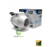 Estrattore aria pure fan tt aspiratore silenzioso ventilazione grow box bagno [EEK: A]