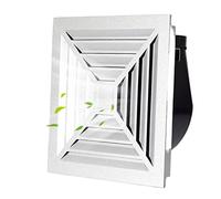 Estrattore Aria Ventilatore a Soffitto Integrato, Ventilatore Silenzioso 30×30 cm con Pannello Griglia, Ventilatore a Soffitto Quadrato con Valvola di Ritegno for Cucina Bagno Ventilatore di Condotto