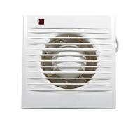 Estrattore Aria Ventilatore aspirante da 4" for bagno, WC, cucina, finestra, parete bagno, cucina, aspiratore quadrato, bianco Ventilatore di Condotto