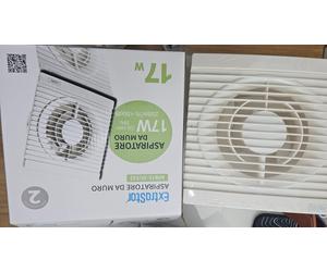 ESTRATTORE ASPIRATORE ARIA DA MURO VENTOLA CUCINA BAGNO 17W Ø 150