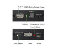 Estrattore Audio 4K X 2K + SPDIF Ottico TOSLINK + Convertitore Estrattore Audio Stereo da 3,5 mm, Splitter Audio Compatibile