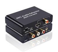 Estrattore audio HDMI ARC, convertitore DAC da 192 KHz, da digitale a analogico, da HDMI ARC a Optical Toslink SPDIF coassiale, stereo Aux RCA L/R 3,5 mm, jack per cuffie TV, soundbar