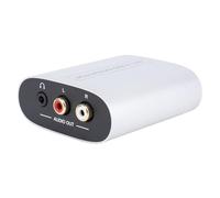 Estrattore Audio HDMI, Porte da 3,5 Mm per Jack e Lr AV, Supportano PCM 2.0 e Convertitore di Estrazione Audio in Uscita Stereo Analogica, Argento