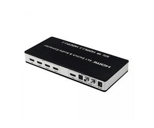 Estrattore audio INF Switch HDMI 4x1 e splitter audio UHD 4K 3D HDMI 2.0 ARC Toslink+RCA