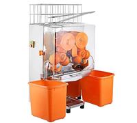 Estrattore automatico di succo commerciale, motore ad alta velocità da 120 W, 22-30 arance al minuto, in acciaio inox, con raccolta buccia e filtro