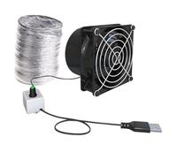 Estrattore D'Aria Igroregolabile - Ventilatore Di Estrazione | Ventilatore Axial Estrattore | Mini Ventilatore USB Booster Integrato Velocità Regolabile Per Cucina Bagno Wc Finestra