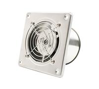 Estrattore d'aria in acciaio inox da 4 pollici per WC, cucina, bagno, parete, finestra, condotto, ventilatore, estrattore di aria con rete protettiva, 25 W ventola di scarico