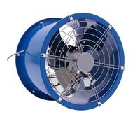 Estrattore d'aria per Condotti, Ventilatore di scarico a tubo cilindrico, motore in rame puro ad alta potenza, ventilatore da parete, 370 W, 1420 giri/min, for cucina, bagno, blu