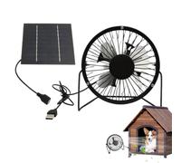 Estrattore d'aria solare - Ventilatore di raffreddamento per esterni da 5 W | Ventilatore per pollaio con ventilazione automatica, impermeabile, a energia solare, con pannello solare per cuccia per cani