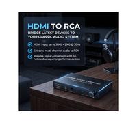 Estrattore/Decoder Audio 4K 3D A 5.1 Canali, Convertitore Video Compatibile RCA per PS4, Laptop e Monitor (UE)