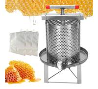 Estrattore di d' - Estrattore di manuale in acciaio inox | Honey Filters colino 10 l centrifuga con 3 filtri per , attrezzatura manuale per la raccolta del per cera