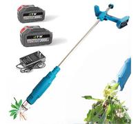 Estrattore di erbacce elettrico senza fili, con 2 batterie, design a 3 artigli, manico lungo, strumento da giardinaggio per erbacce in giardino e prato
