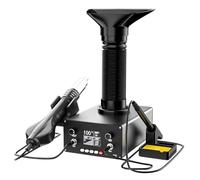 Estrattore di fumi per saldatura, purificatore e assorbitore di fumo con stazione di saldatura e soffiatore ad aria calda per incisione laser, saldatura e rimozione della polvere