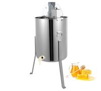 Estrattore di miele, attrezzatura elettrica per apicoltura in acciaio inox a 4 strutture con coperchio trasparente e motore silenzioso, centrifuga veloce ed efficiente per agricoltori e hobbisti