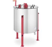 Estrattore di Miele Manuale, Centrifuga per Miele in Acciaio Inox da 6 Telaini con Design Diagonale e Manovella, Ideale per Apicoltura Domestica, Piccoli Apiari e Hobbisti (Grado Alimentare)