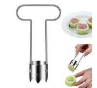Estrattore Di Peperoni | Strumento Per Rimuovere Il Nocciolo Della Frutta - Manico Ergonomico Portatile Separatore in Acciaio per Cetrioli Pomodori Kiwi | per Cucina Casa Viaggio Ristorante