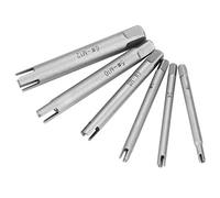 Estrattore di rubinetti, set di estrattori di rubinetti in acciaio inox M4 M5 M6 M7 M8 M9 Rubinetti a testa rotta Rimuovi rubinetti a vite spogliati con scatola, 6/9/10 pezzi (6Set-Solid)