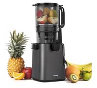 H.Koenig GSX26 - Estrattore di succo con apertura ampia 135 mm, frutta e verdura, senza BPA, estrazione lenta 50 giri/min, acciaio inossidabile, silenzioso, 250 W, antigoccia, nero