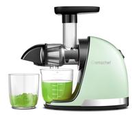 Estrattore di Succo a Freddo AMZCHEF - Estrattore Silenzioso con Funzione Inversa per Frutta e Verdura | Include Brocca e Spazzola di Pulizia (150 W, verde)