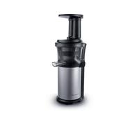 ESTRATTORE DI SUCCO BOMPANI BOJ01IA/E, 150 W, Coclea Senza Lame, Funzione Reverse, Doppio Contenitore 1 l, Potenza 150,00 W, Rotazione massima 60 rpm, in Plastica, acciaio inox, Nero, Argento
