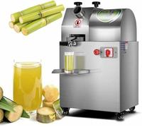 Estrattore di succo di canna da zucchero, elettrico commerciale a masticazione lenta con vassoio di alimentazione, 370 W, per la produzione di succo di canna da zucchero e frutta.