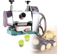Estrattore di succo di canna da zucchero, macchina in acciaio inossidabile, spremiagrumi manuale per canna da zucchero da 2,5", ingresso 3 rulli, capacità di uscita 110 libbre/ora, con volan