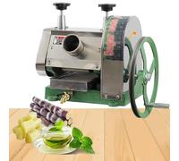 Estrattore di succo di canna da zucchero, manuale, pressa per canna da zucchero in acciaio inossidabile con porta di alimentazione da 63 mm e scatola filtro, maniglia regolabile, capacità di